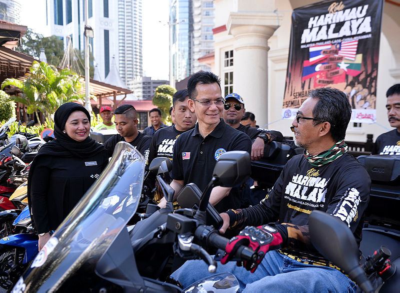 Ministry of Tourism, Arts and Culture secretary-general, Datuk Rashidi Hasbullah, at the flagoff of the Six Nations Ride Indochina Asean Adventure Touring Malaysia Expedition, on Jan 7, 2019. — Bernama