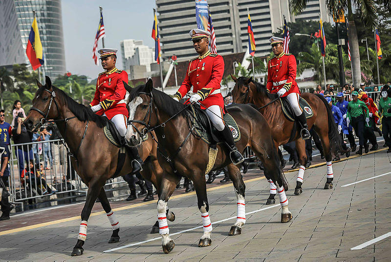 City Hall’s (DBKL) mounted horse unit was given the honour to lead the parade during its Golden Jubilee Enforcement Day at Dataran Merdeka in Kuala Lumpur. — Sunpix by Adib Rawi Yahya