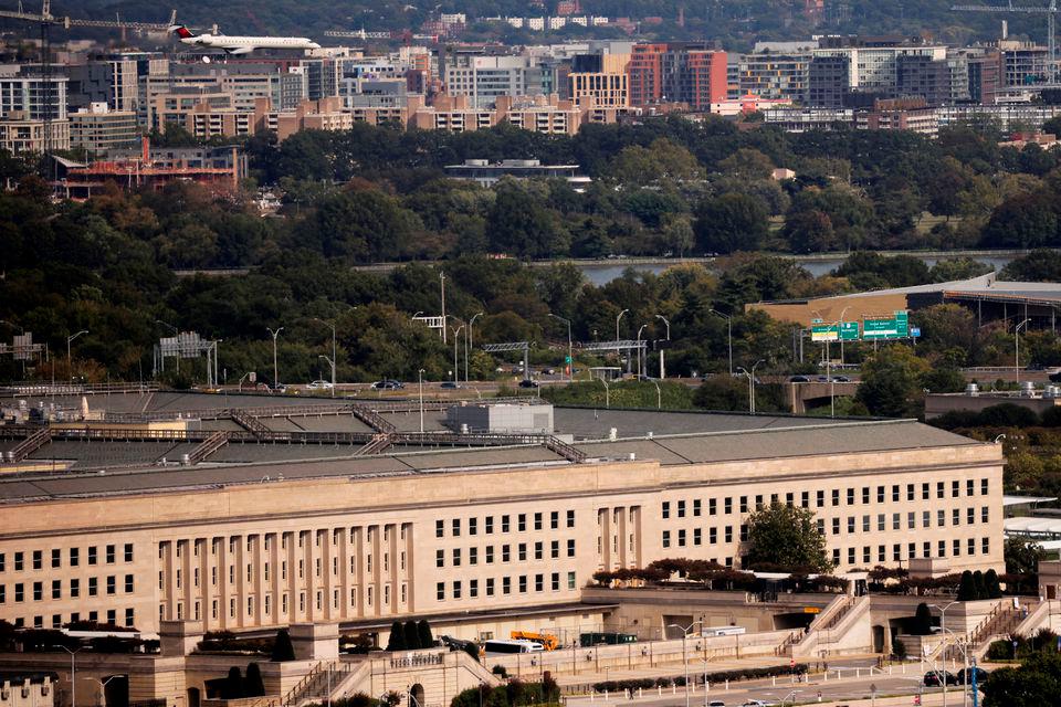 The Pentagon building is seen in Arlington, Virginia, U.S. October 9, 2020. -Reuters