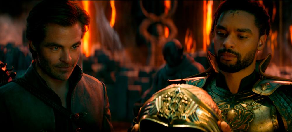 Chris Pine and Regé-Jean Page in a screenshot from the ‘Dungeons &amp; Dragons’ trailer. – Paramount