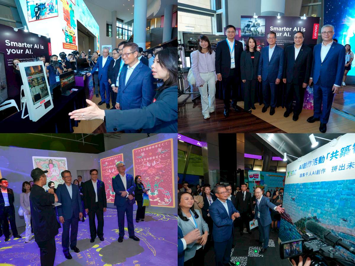 Paul Chan, Financial Secretary, visited the DELF 2025 experience zone, engaging with exhibitors showcasing the latest advancements in digital entertainment and technology.
