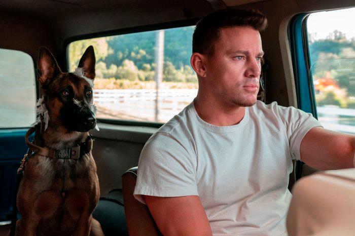 Channing Tatum and the Belgian Malinois in ‘Dog’. – US WEEKLY