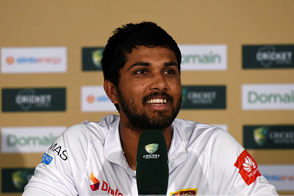 Sri Lanka’s captain Dinesh Chandimal speaks during a press conference at The Gabba in Brisbane — AFP