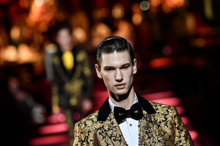 A model presents a creation for fashion house Dolce &amp; Gabbana during its Men’s Autumn/Winter 2019/20 fashion show in Milan.