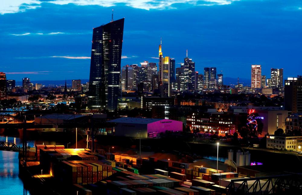The skyline with its banking district and the European Central Bank (ECB) is photographed in Frankfurt, Germany. REUTERSPIX