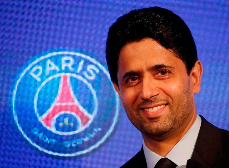 FILE PHOTO: Soccer Football - Paris St Germain and AccorHotels Press Conference - Parc Des Princes, Paris, France - February 22, 2019 Paris Saint-Germain chairman and CEO Nasser Al-Khelaifi. REUTERSPIX