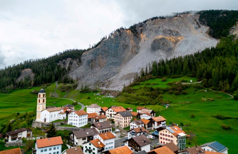 Swiss authorities have ordered residents to abandon a tiny mountain village in the eastern canton of Graubunden because of fears it could soon be buried beneath a collapsing mountainside//Reuterspix