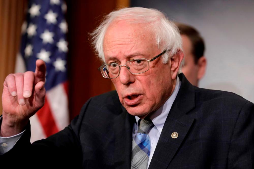 Bernie Sanders will spend US$2 trillion on Covid-19 measures