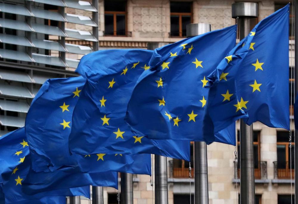 Filepix shows European Union flags fly outside the European Commission headquarters in Brussels, Belgium, on March 6, 2019. — Reuters