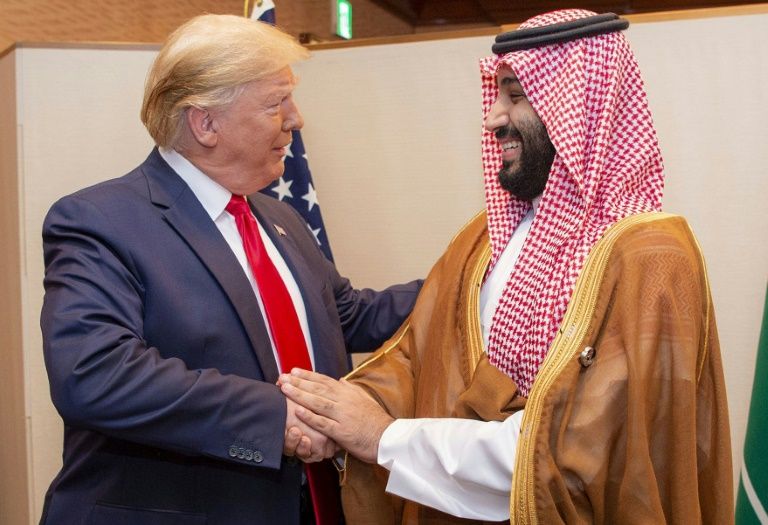 US President Donald Trump, pictured with Saudi Crown Prince Mohammed bin Salman at the G20 summit in Japan in June 2019. — AFP