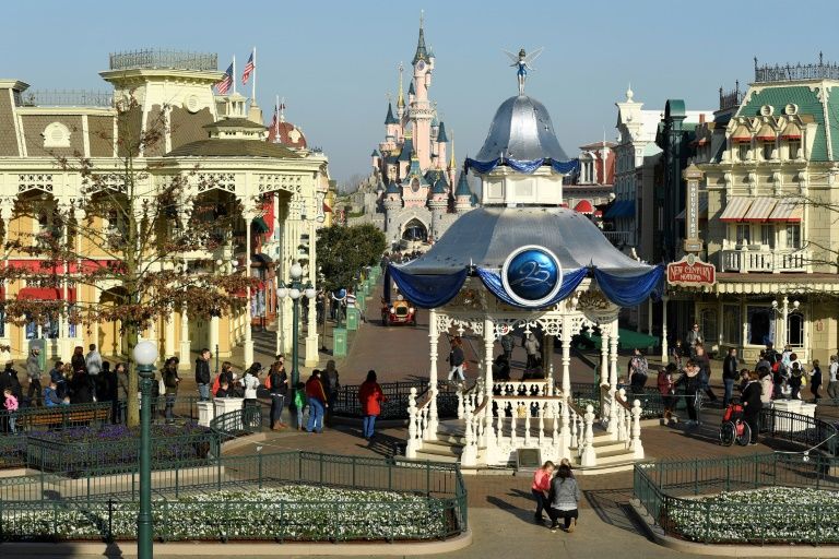 A sound ‘probably caused by a lift or escalator’ at Disneyland Paris caused a stampede among holidaymakers. — AFP