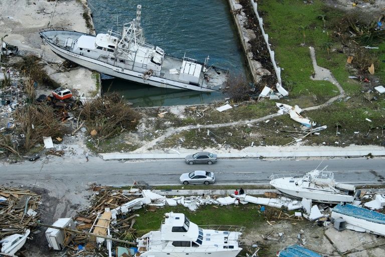 An aerial view of damage from Hurricane Dorian in Marsh Harbour, Great Abaco Island in the Bahamas. — AFP