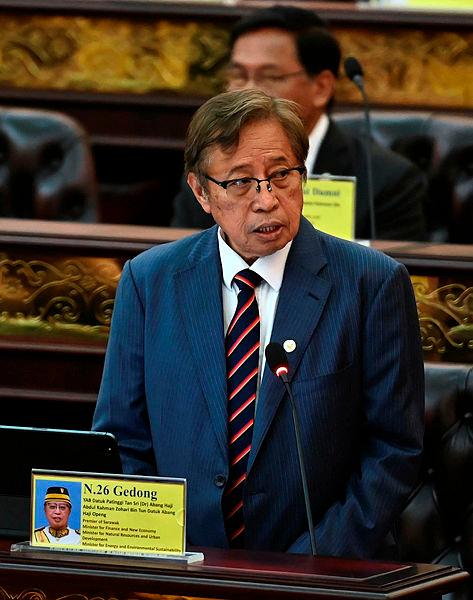 Premier Sarawak Tan Sri Abang Johari Tun Openg–fotoBernama