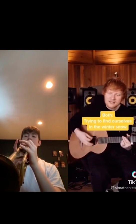 $!Ed Sheeran shows off failed attempt to start a TikTok trend