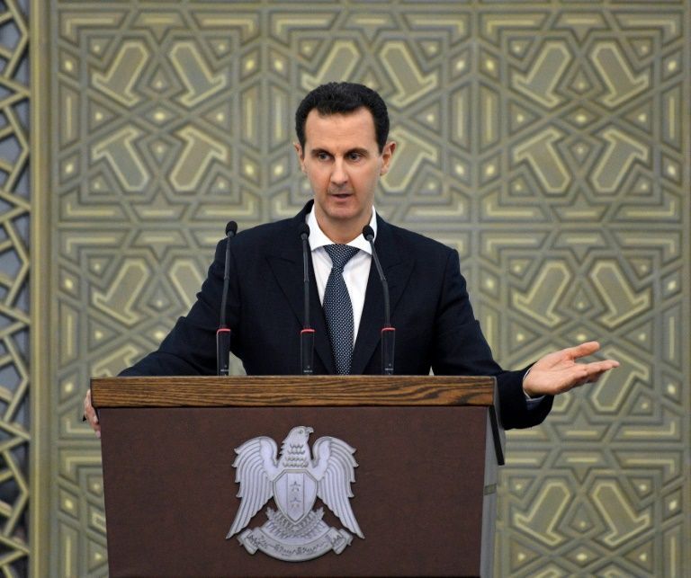Syrian President Bashar al-Assad (pictured February 2019) met an envoy from key ally Russia in Kazakhstan to discuss negotiations for the stalled buffer zone. — AFP