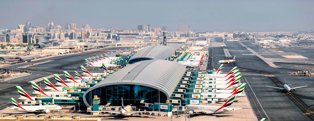 View of Emirates aircraft parked on the tarmac at Dubai International Airport. – AFPPIX