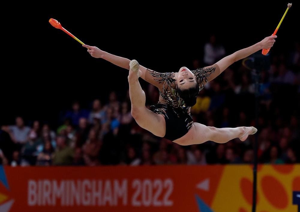 National gymnast Ng Joe Ee in action during the 'All-Around' Category Gymnastics Individual in conjunction with the Birmingham 2022 Commonwealth Games at the Birmingham Arena today.BERNAMAPIX
