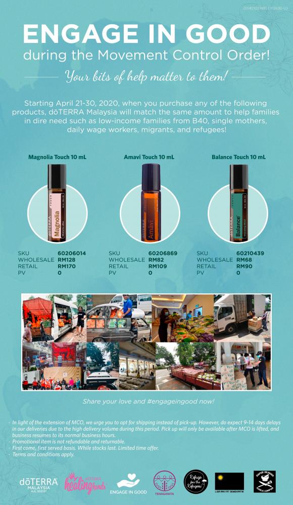 doTERRA Malaysia pledges RM40k to provide Covid-19 relief for affected communities $!doTERRA Malaysia pledges RM40k to provide Covid-19 relief for affected communities