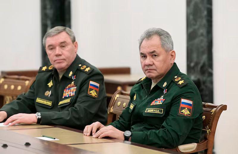 Russian Defence Minister Sergei Shoigu and Chief of the General Staff of Russian Armed Forces Valery Gerasimov - REUTERSpix