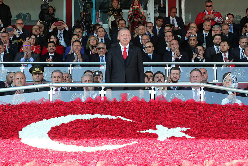 Turkish President Tayyip Erdogan attends a ceremony marking the 104th anniversary of Battle of Canakkale, also known as the Gallipoli Campaign, in Canakkale, Turkey March 18, 2019. — AFP