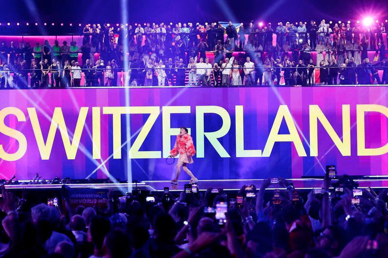 Nemo representing Switzerland celebrates on stage after winning during the Grand Final of the 2024 Eurovision Song Contest, in Malmo, Sweden, May 12, 2024. - REUTERSPIX