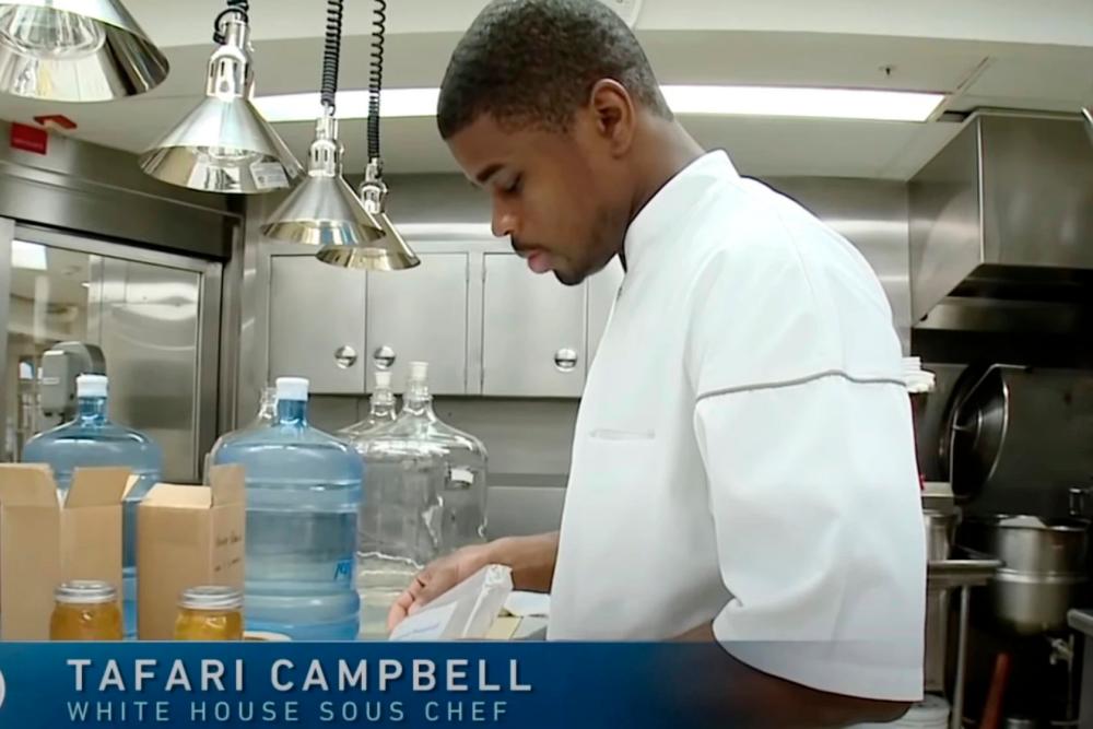 Campbell had worked as a sous chef in the White House before joining the Obamas as a personal cook.