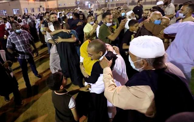 78 pro-Haftar fighters were released in a reconciliation ceremony at a prison in Tripoli. — AFP