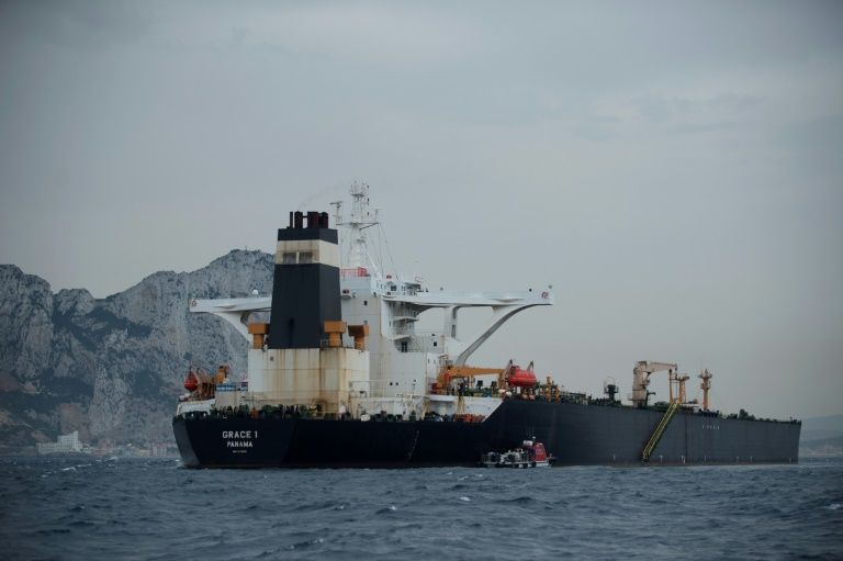 The Grace 1, carrying 2.1 million barrels of Iranian oil, was seized by Gibraltar police and British special forces on July 4, provoking a diplomatic crisis. — AFP