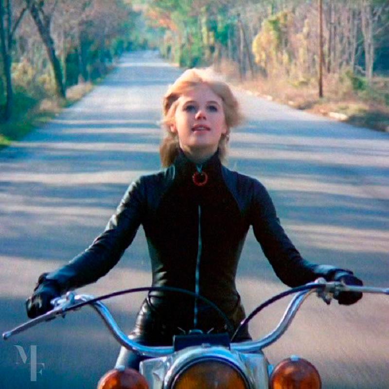 Faithfull in the film Girl on a Motorcycle which made her a star. – PIC FROM FACEBOOK@MARIANNEFAITHFULL