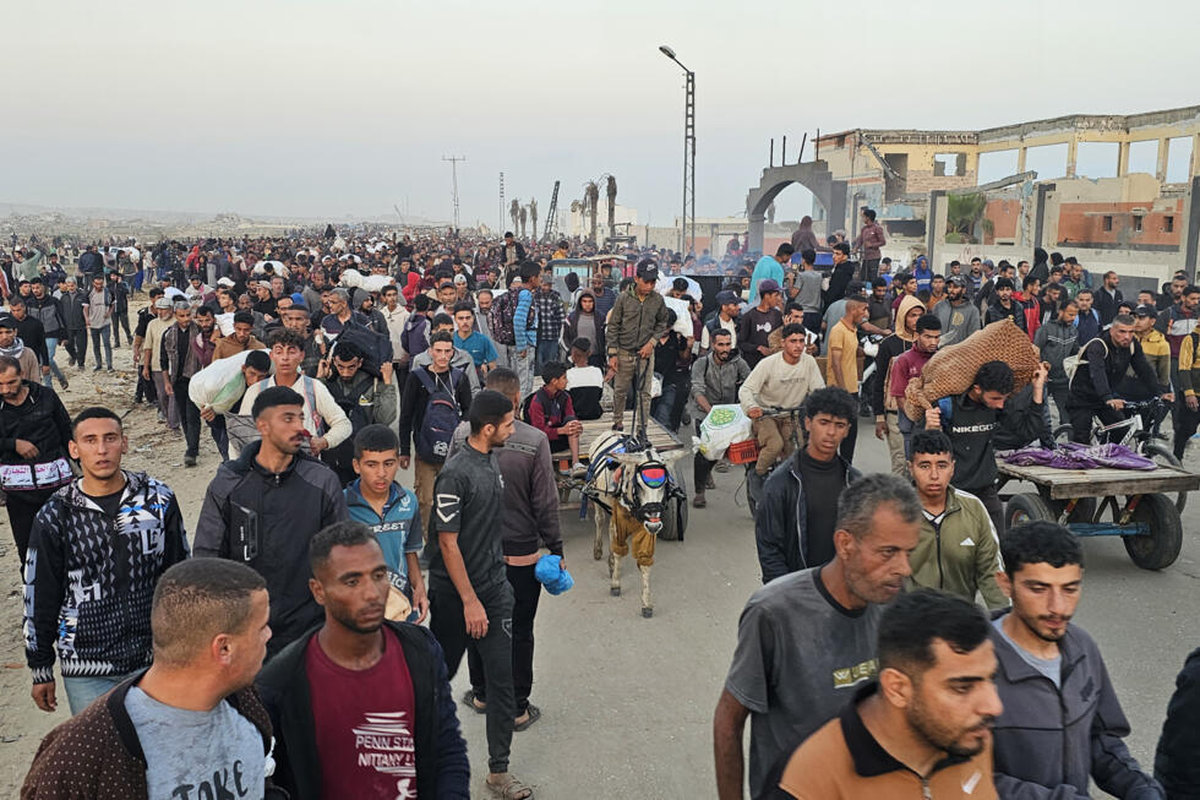 Displaced Palestinians return from a food distribution centre in Rafah in the southern Gaza Strip on June 1, 2025. - AFPpix