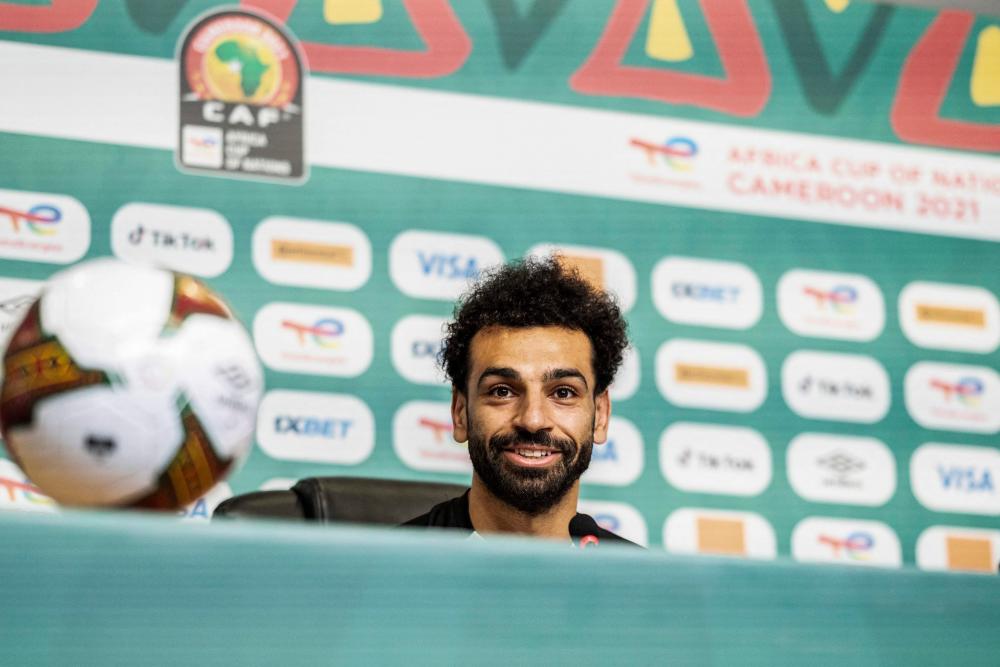 Egypt’s forward Mohamed Salah attends a press conference at the Japoma Stadium in Douala on the eve of the 2021 Africa Cup of Nations (CAN) football match between Ivory Coast and Egypt on January 25, 2022. AFPPIX