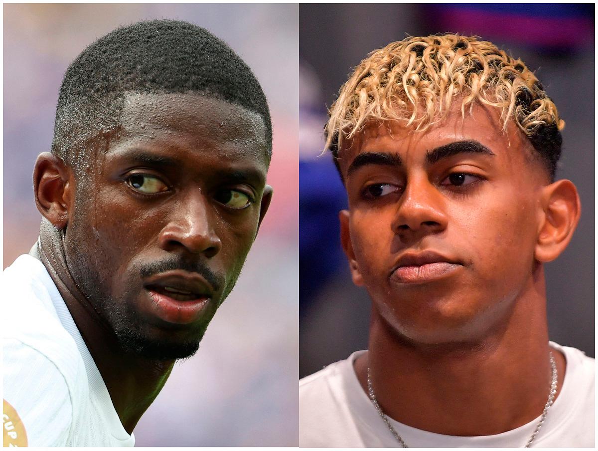 A combination of two pictures made on September 22, 2025 shows the top favourites to win the 2025 Ballon d’Or award (LtoR) Paris Saint-Germain’s French forward Ousmane Dembele and Barcelona’s Spanish forward Lamine Yamal. - AFPpix