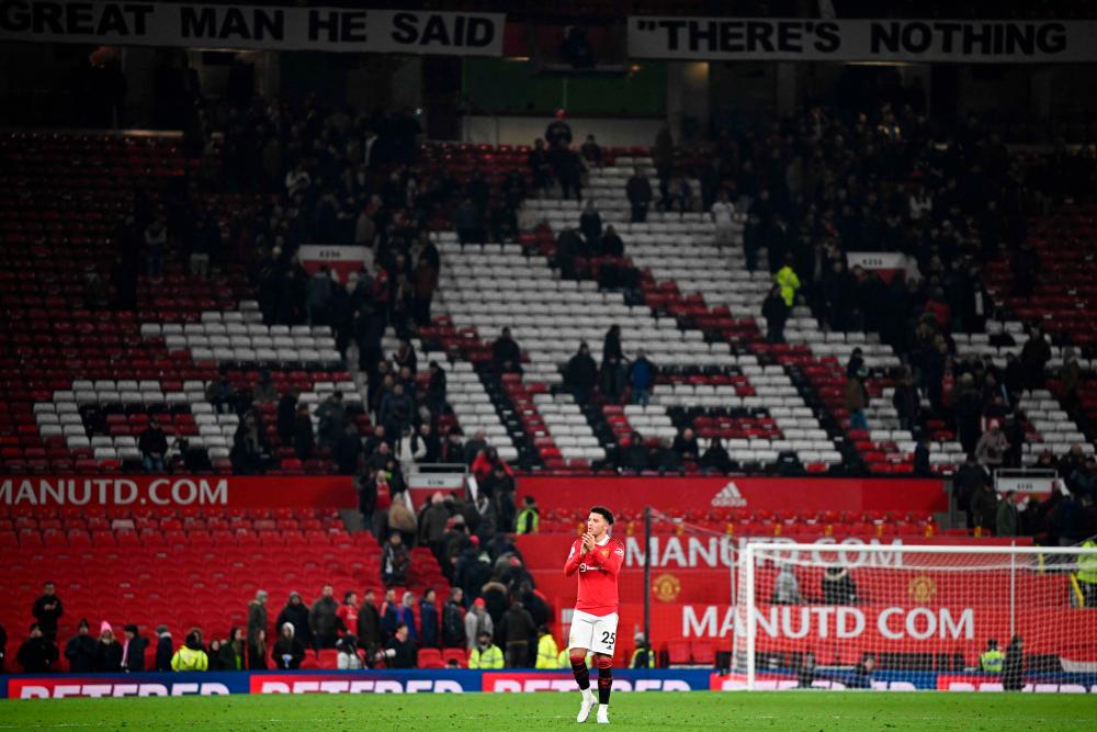 Sancho was linked with a move to Saudi Arabia before the transfer deadline but will now remain a United player at least until the window reopens in January. AFPPIX