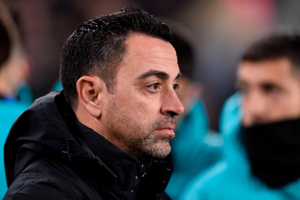 Barcelona’s Spanish coach Xavi looks on during the Spanish league football match between FC Barcelona and Getafe CF at the Camp Nou stadium in Barcelona, on January 22, 2023. AFPPIX
