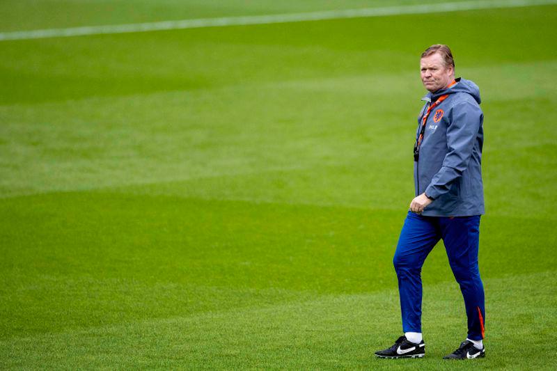 Netherlands' head coach Ronald Koeman looks on during a training session of the Dutch national team at the KNVB Campus in Zeist, for the upcoming European Football Championship in Germany, on May 27, 2024. - AFPPIX