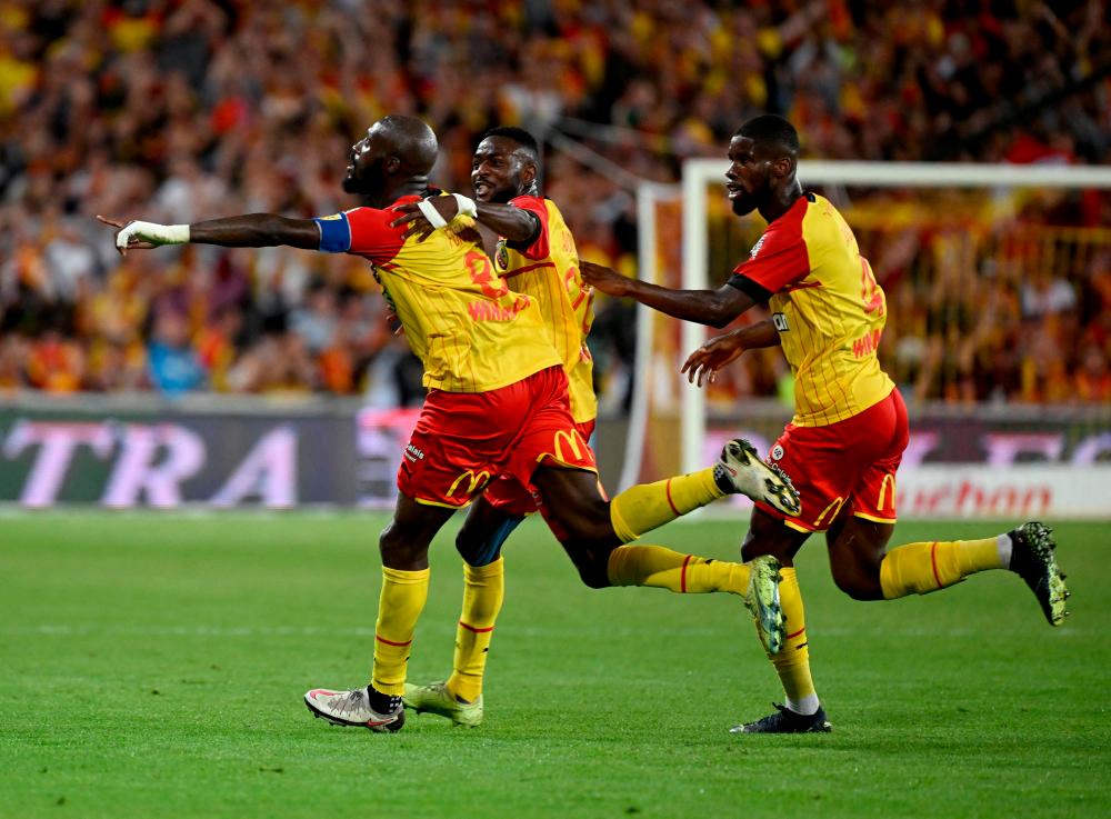 Lens’ Franco-Ivorian midfielder Seko Fofana celebrates after scoring a goal during the French L1 football match between RC Lens and Stade Rennais at Stade Bollaert-Delelis in Lens, northern France on August 27, 2022. AFPPIX