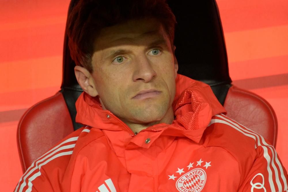 Bayern Munich’s German forward #25 Thomas Mueller is pictured on the bench prior to the German first division Bundesliga football match between Bayer 04 Leverkusen and FC Bayern Munich in Leverkusen, western Germany on February 10, 2024/AFPPix