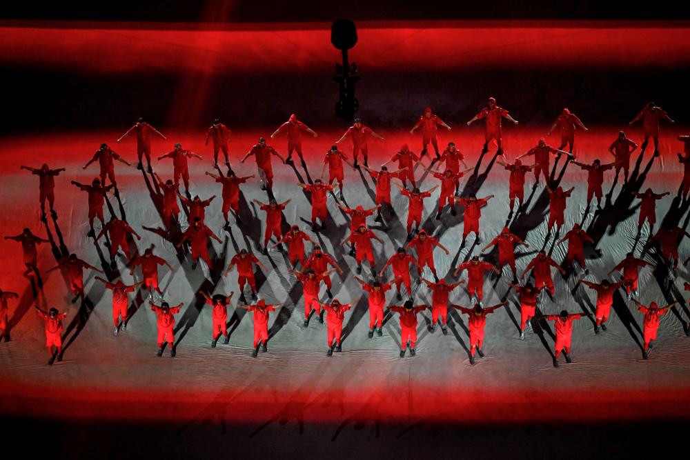 $!Dancers perform during the opening ceremony. – AFPPIX