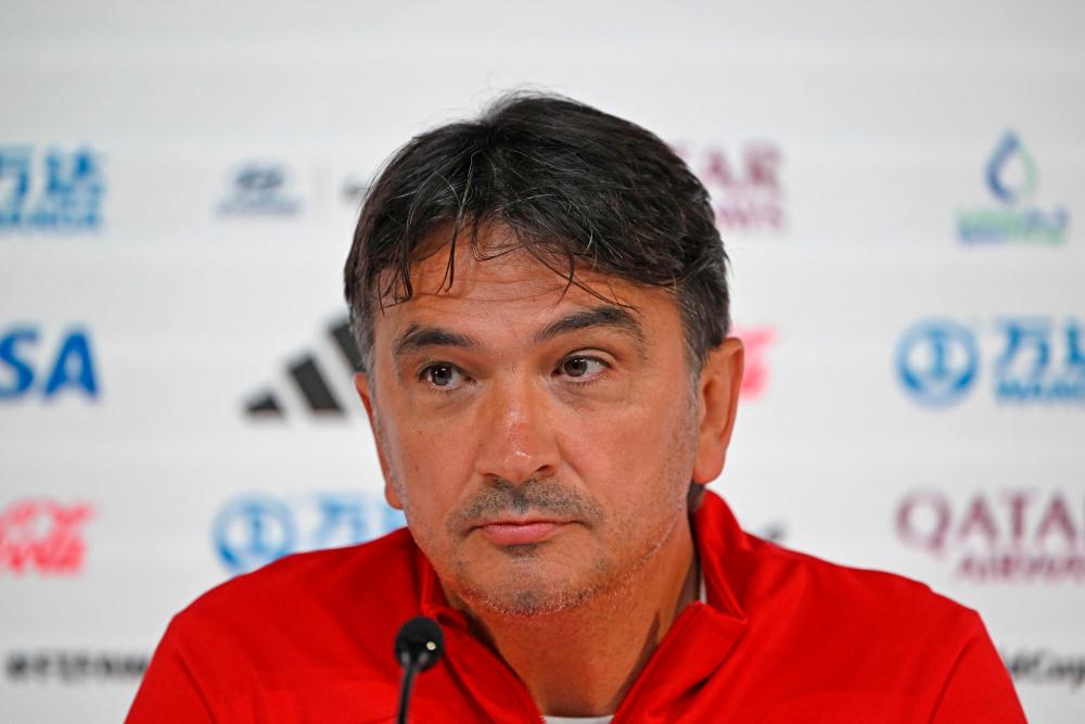 Croatia’s coach Zlatko Dalic attends a press conference at the Qatar National Convention Center (QNCC) in Doha on November 30, 2022, on the eve of the Qatar 2022 World Cup football match between Croatia and Belgium/AFPPix