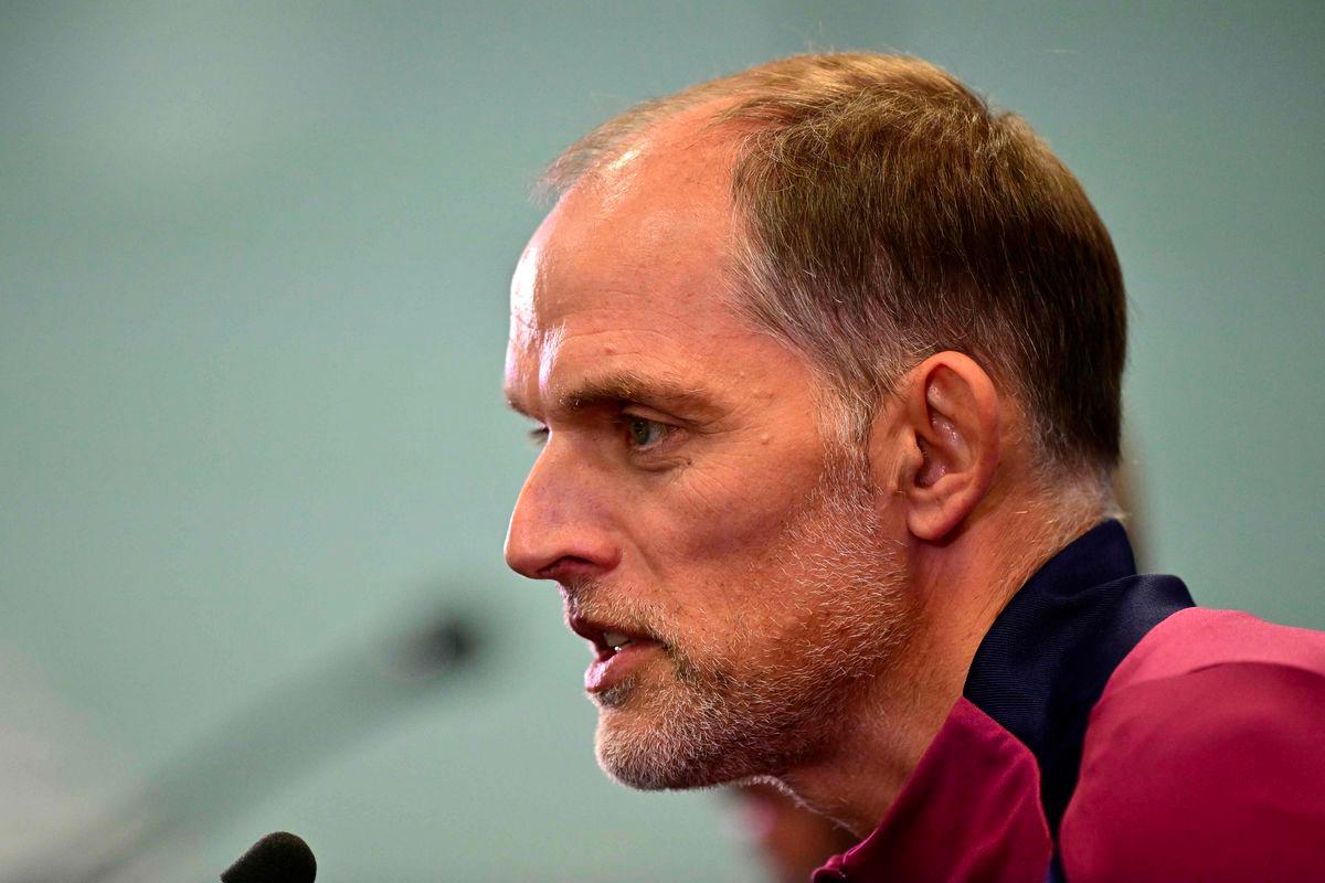 England's German head coach Thomas Tuchel speaks during a press conference at St George's Park in Burton-upon-Trent, central England, on September 5, 2025, ahead of their World Cup Qualifiers football match against Andorra. - AFPPIX