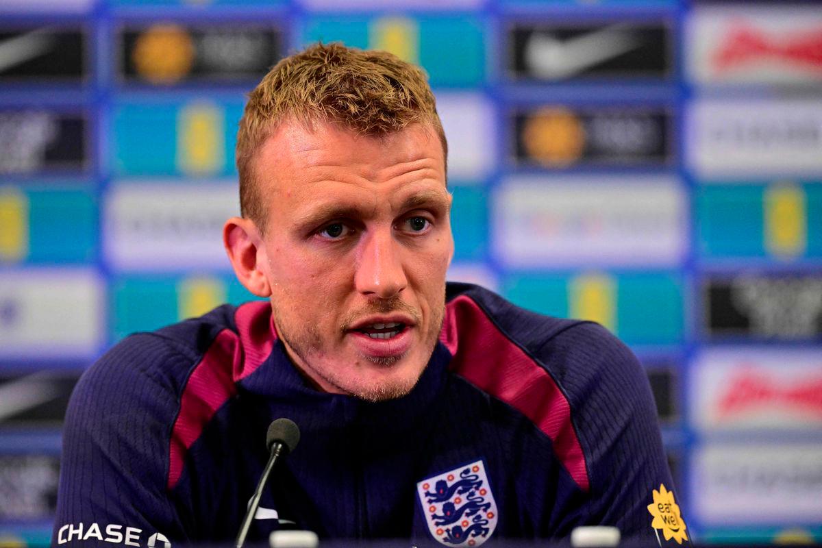 England's defender Dan Burn speaks during a press conference at St George's Park in Burton-upon-Trent, central England, on September 5, 2025, ahead of their World Cup Qualifiers football match against Andorra. - AFPPIX