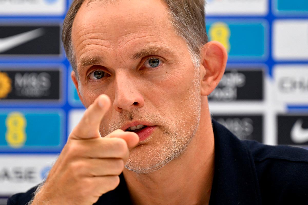 England’s German head coach Thomas Tuchel gestures as he addresses the media during a press conference on the eve of the FIFA World Cup 2026 Group L European qualification football match beetween Serbia and England, at the Rajko Mitic stadium in Belgrade. - OLIVER BUNIC / AFP