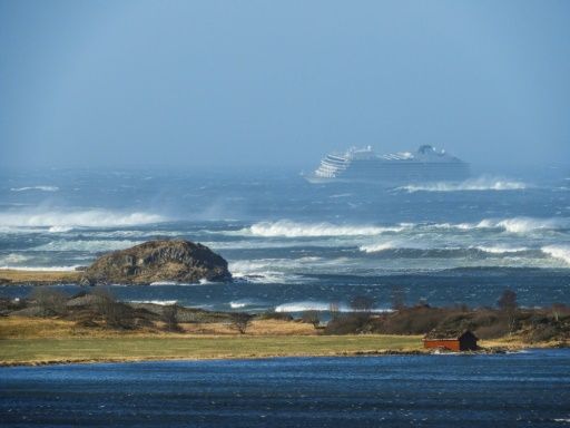 The Viking Sky got into trouble in rough weather off the western coast of Norway with 1,300 passengers and crew on board. — AFP