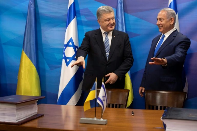 Netanyahu hosted Zelensky’s predecessor Petro Poroshenko in Jerusalem in January. — AFP