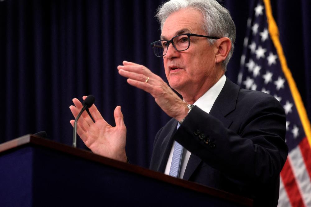 Powell at a news conference following the conclusion of the Fed’s latest policy meeting in Washington on Wednesday, March 22, 2023. – Reuterspic.