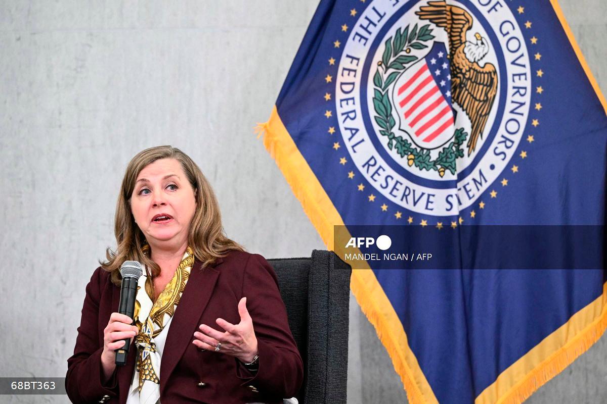 (FILES) Michelle Bowman, vice chair for supervision at the US Federal Reserve Board. - Mandel NGAN / AFP