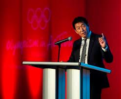 President of the International Gymnastics Federation Morinari Watanabe addresses the audience in Working Zone 3 on the Prevention of Harassment &amp; Abuse in Sport during the Olympism in Action Forum in the Exhibition and Convention Centre of Buenos Aires ahead of The Youth Olympic Games, in Buenos Aires, Argentina, October 5, 2018. — REUTERS