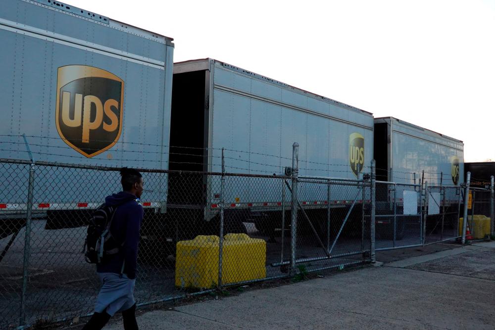 United Parcel Service trailers are seen at a facility in Brooklyn, New York City. UPS is essential to the US economy; If its volumes are disappointing that doesn’t bode well, says the chief strategist at Interactive Brokers. – Reuterspic