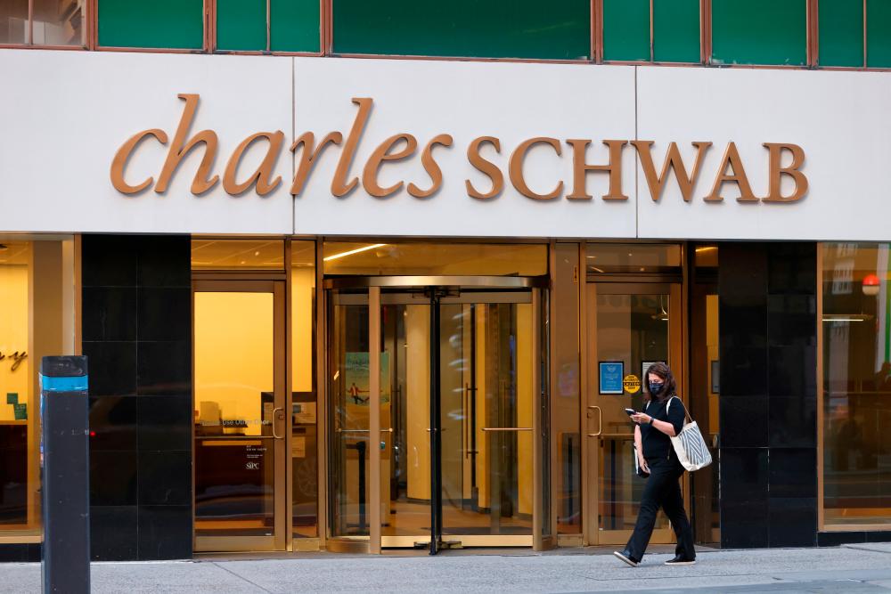 A view of the Charles Schwab office in Manhattan, New York. – Reuterspic