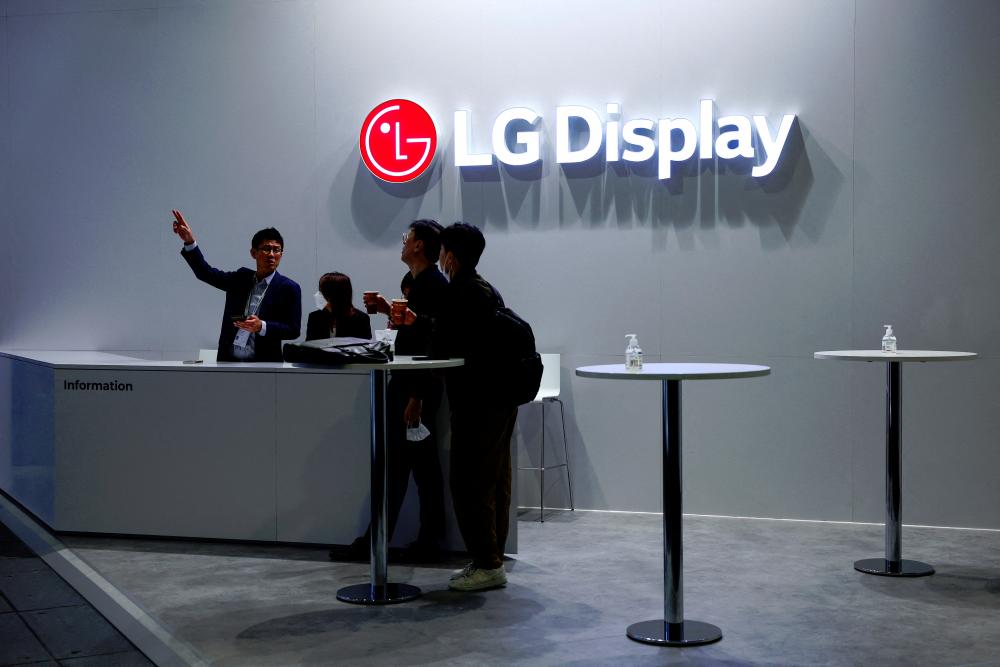 The LG Display booth at the international consumer technology fair IFA in Berlin, Germany on Sept 2, 2022. LG Display plans to boost its made-to-order business to increase stability in the face of uncertain market conditions. – Reuterspic